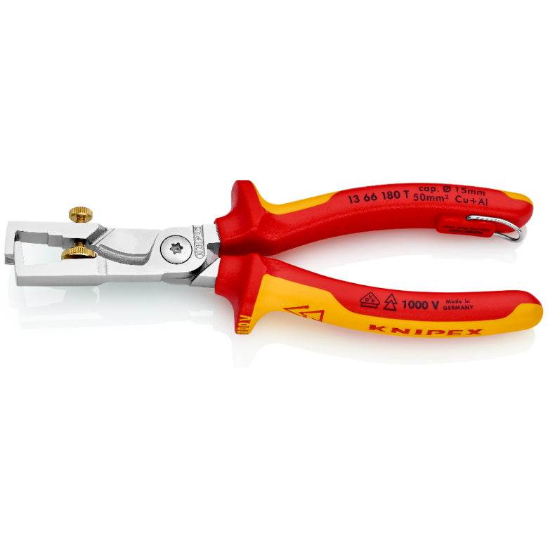 13 66 180 T KNIPEX StriX® Insulation strippers with cable shears